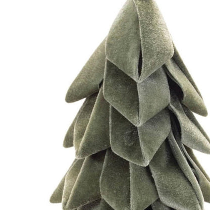 Set of Two Green Fabric Trees Tabletop Sculpture HomeRoots