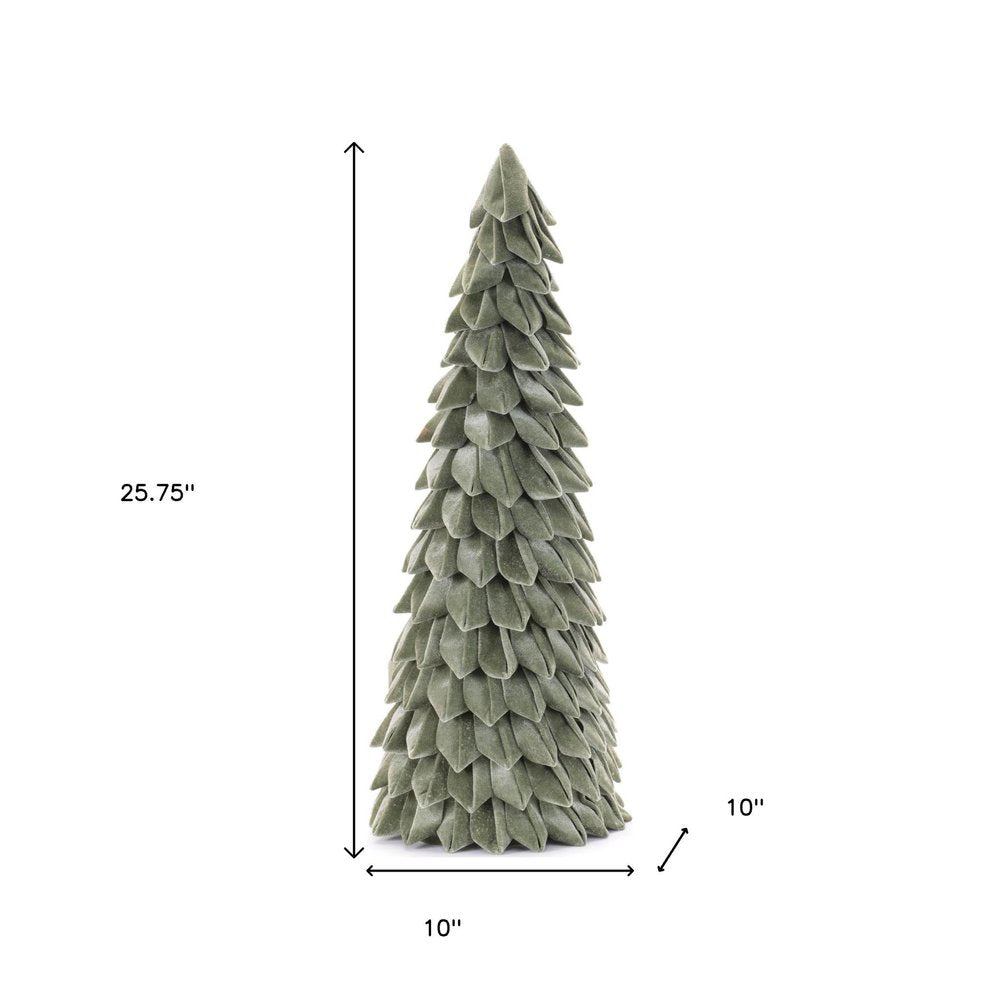 26" Green Fabric Trees Tabletop Sculpture HomeRoots