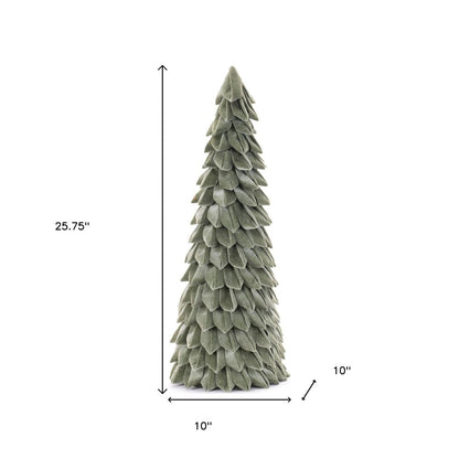 26" Green Fabric Trees Tabletop Sculpture HomeRoots