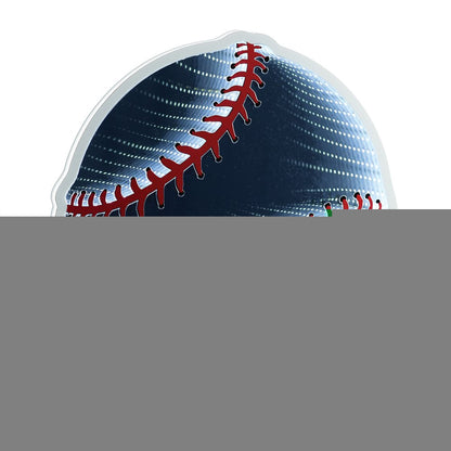 16" Red And White Acrylic Baseball Tabletop Sign with LED HomeRoots