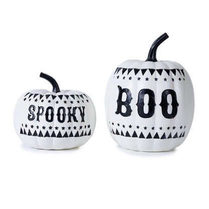 Set of Two White And Black Polyresin Tabletop Sculpture HomeRoots