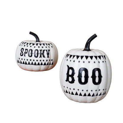 Set of Two White And Black Polyresin Tabletop Sculpture HomeRoots