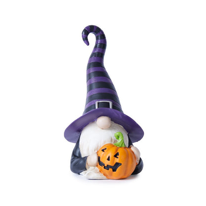 Set of Two Black Orange And Purple Polyresin Figurine HomeRoots