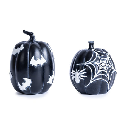 Set of Two Black And White Polyresin Tabletop Sculpture HomeRoots