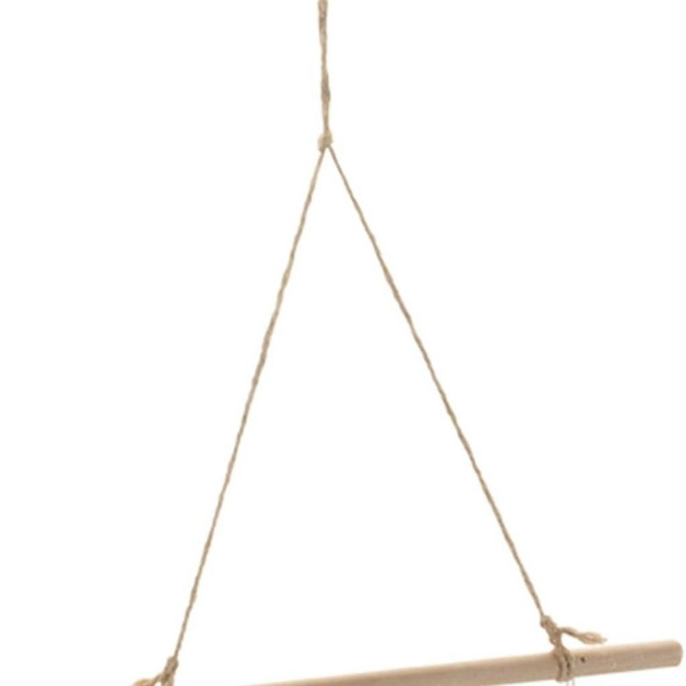 37" White And Natural Hanging Seagull Decorative Sculpture HomeRoots