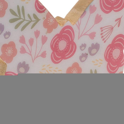 Set of Two White And Pink Wood Butterfly Tabletop Sculptures HomeRoots