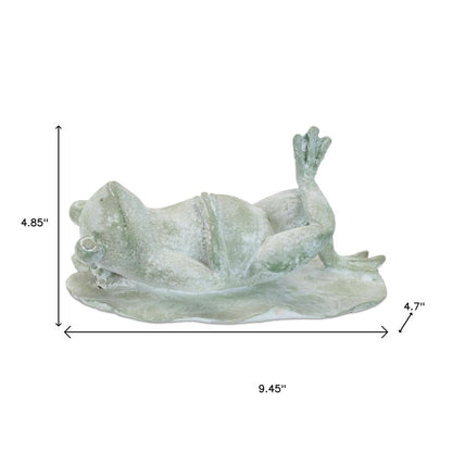 Set of Four Green Polyresin Frog Figurine HomeRoots