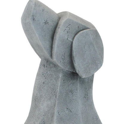 Set of Two Gray Polyresin Cat And Dog Figurines HomeRoots