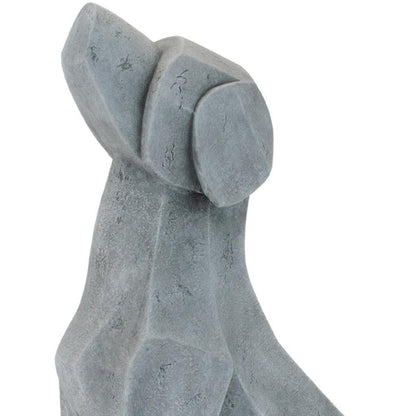 Set of Two Gray Polyresin Cat And Dog Figurines HomeRoots