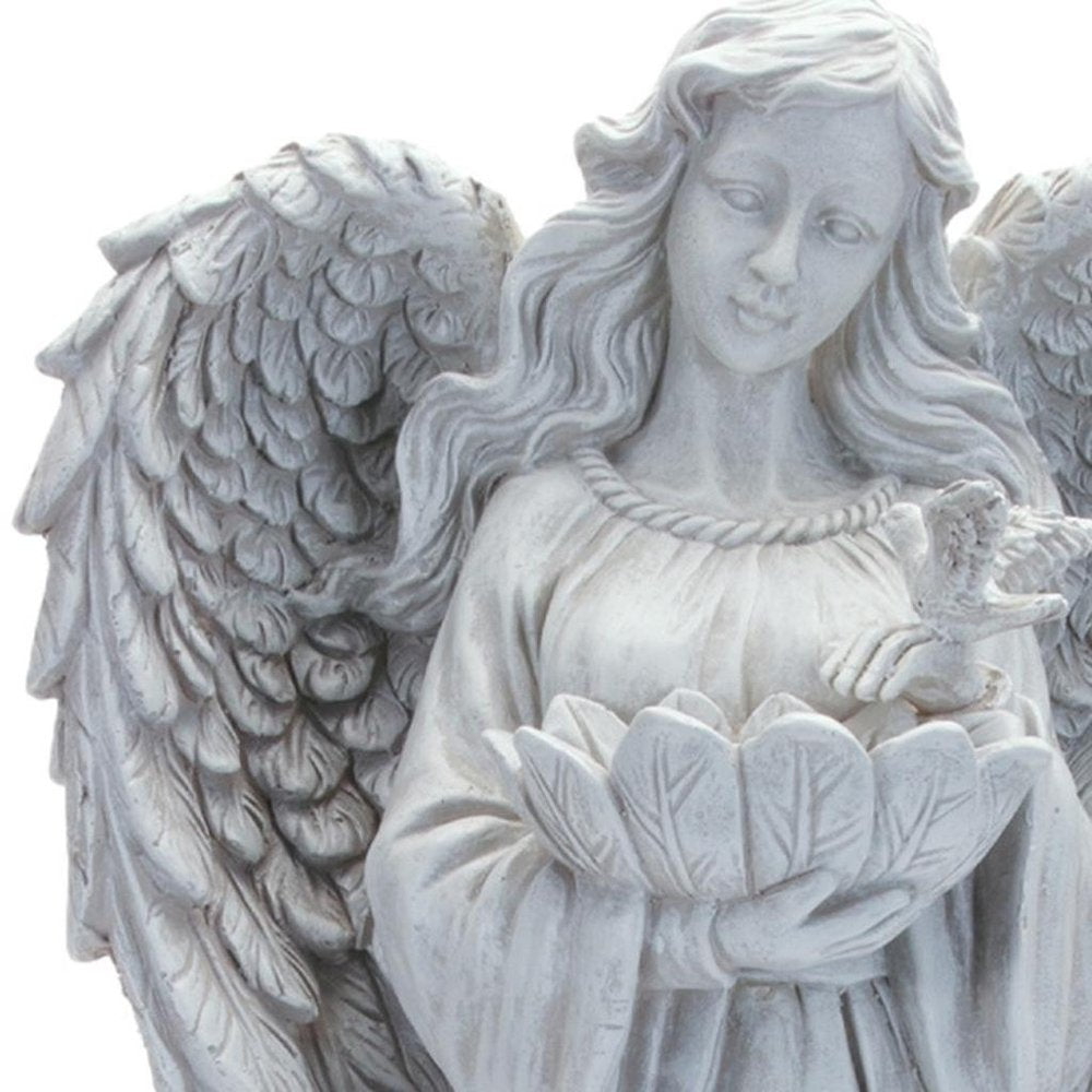 29" Gray Polyresin Angel Statue HomeRoots