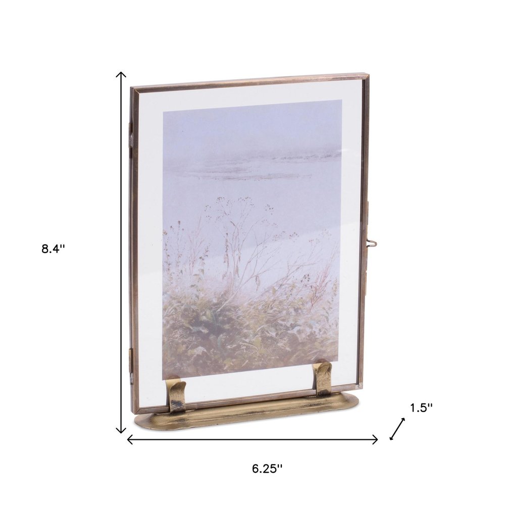 8" Gold Iron Tabletop Sign HomeRoots