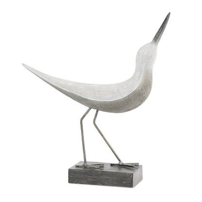 Set of Two White Polyresin Bird Figurine HomeRoots