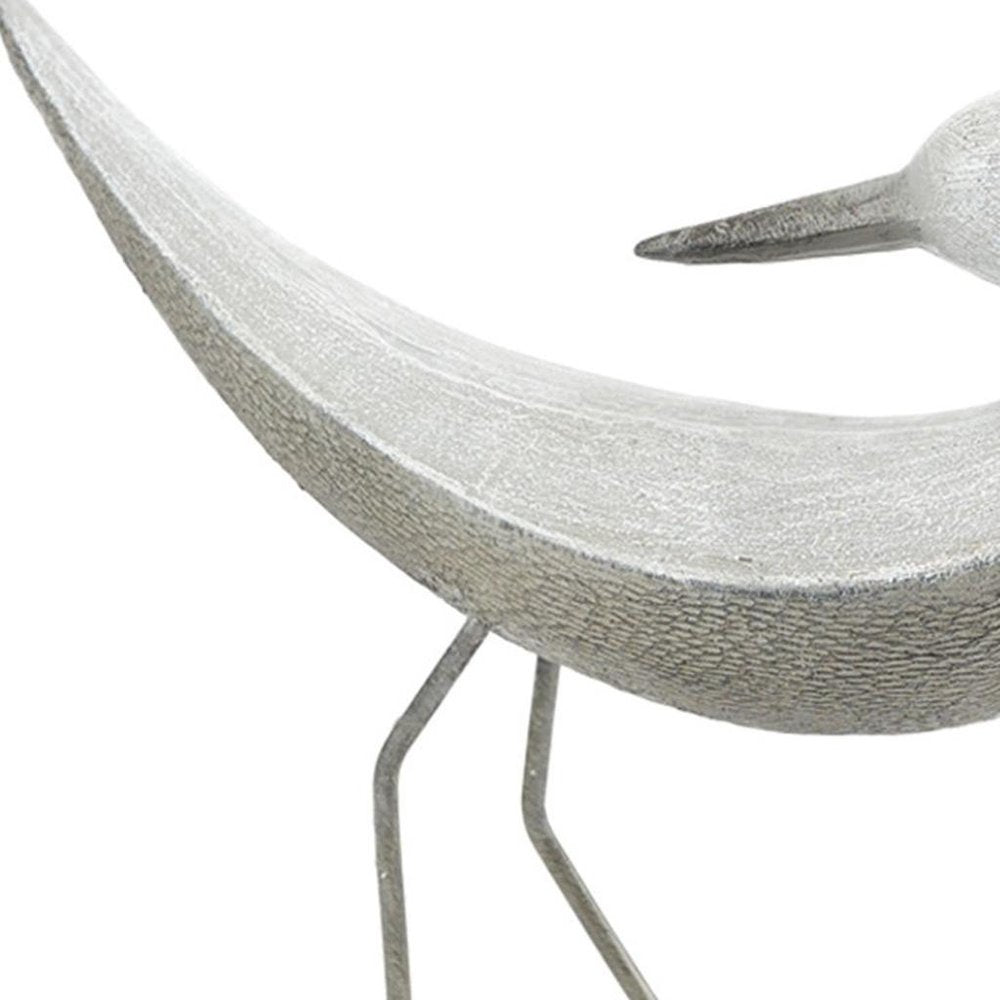 Set of Two White Polyresin Bird Figurine HomeRoots