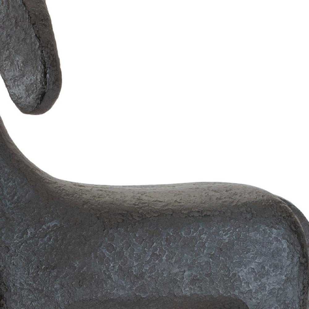 Set of Two Black Polyresin Horse Tabletop Sculpture HomeRoots