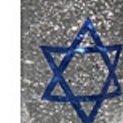10" Blue And White Flameless Hanukkah Pillar Candle With Snow Globe HomeRoots
