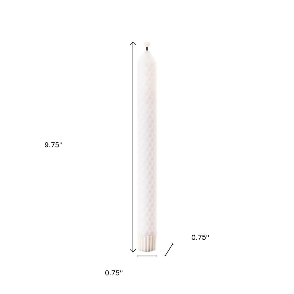 Set of Two White Unscented Candle Flameless Taper Candles HomeRoots