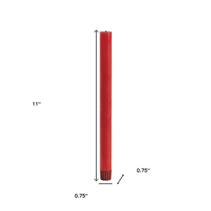 Set of Two Red Unscented Candle Flameless Taper Candles HomeRoots