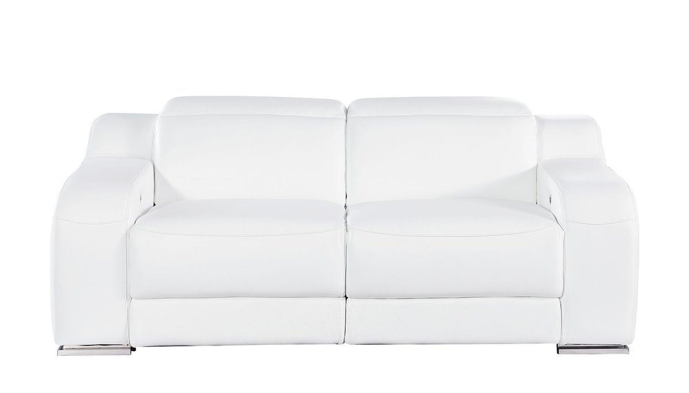 Three Piece White Leather Six Person Seating Set — view 7