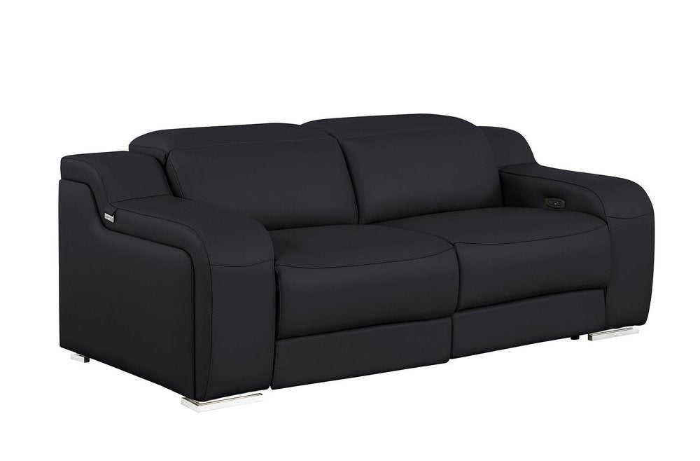 Three Piece Black Leather Six Person Seating Set — view 7