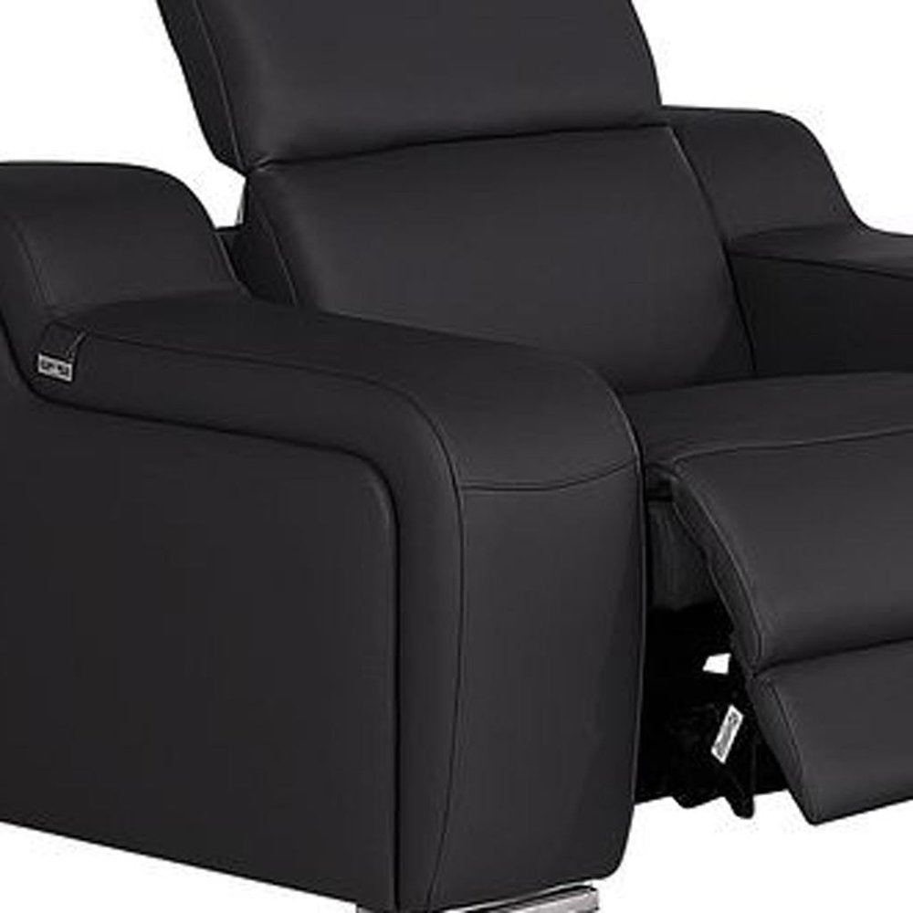 Three Piece Black Leather Six Person Seating Set — view 9
