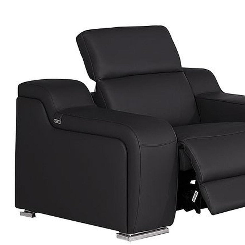 Three Piece Black Leather Six Person Seating Set — view 10