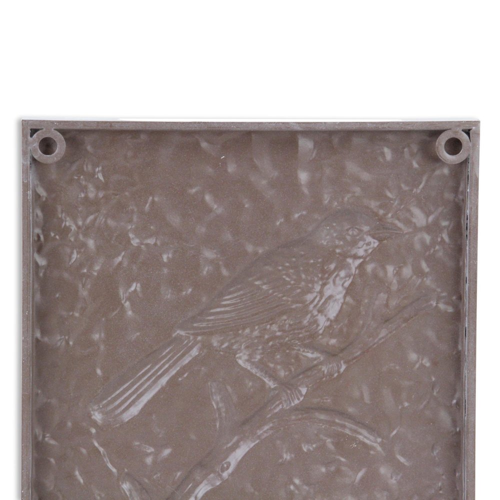 10" X 10" White Bird Metal Square Hanging Wall Decor — view 5