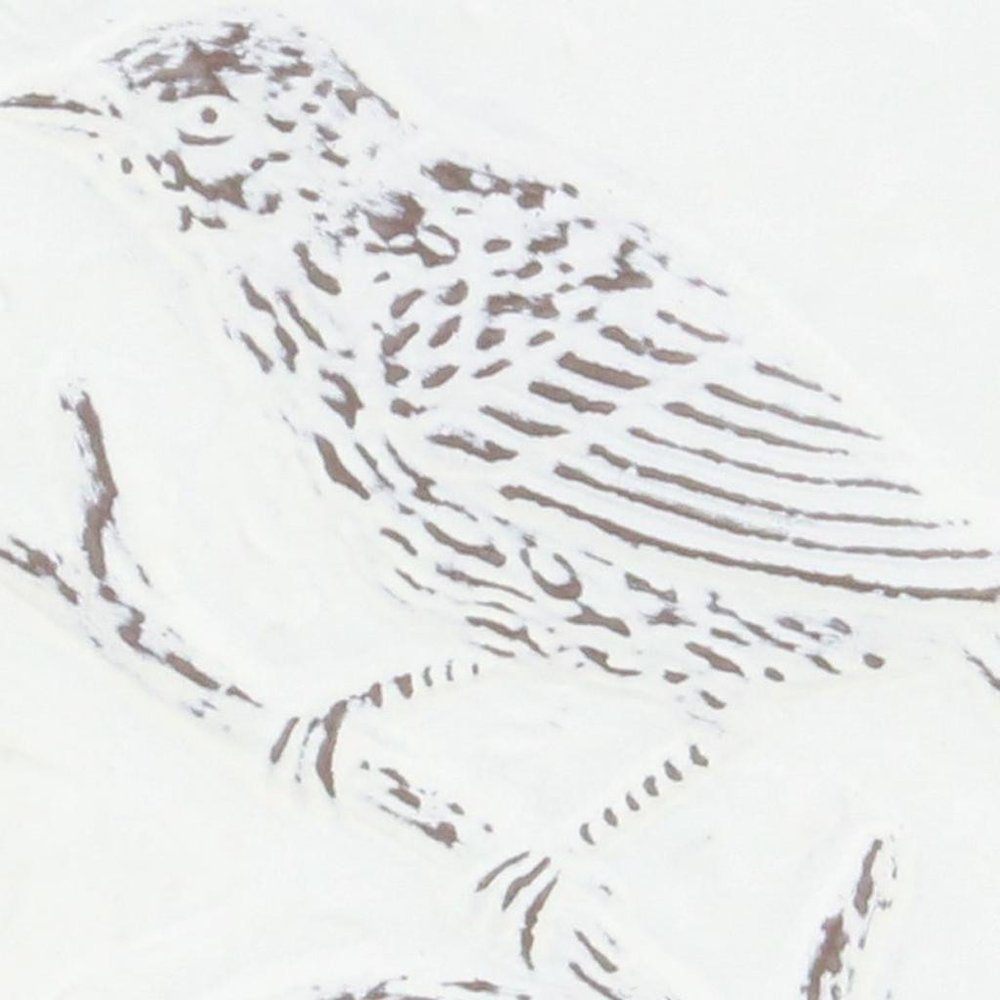 10" X 10" White Bird Metal Square Hanging Wall Decor — view 6