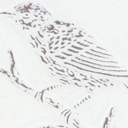 10" X 10" White Bird Metal Square Hanging Wall Decor