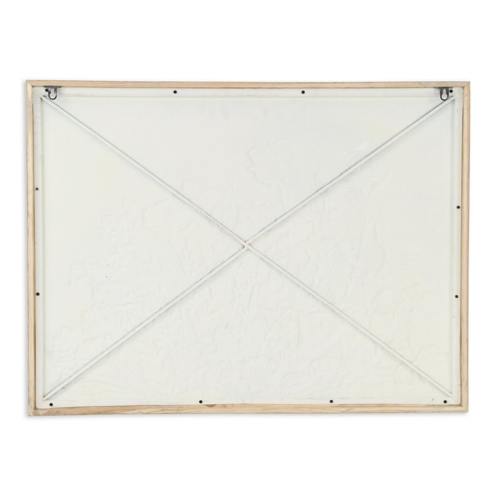 24" X 32" Natural And White Flower Bouquet Metal And Wood Framed Art — view 4