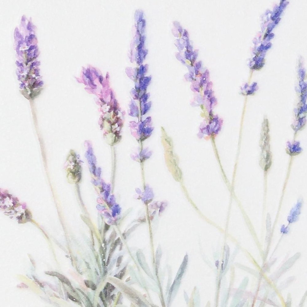 16" X 26" Natural White And Lavender Floral Wood Framed Art — view 6
