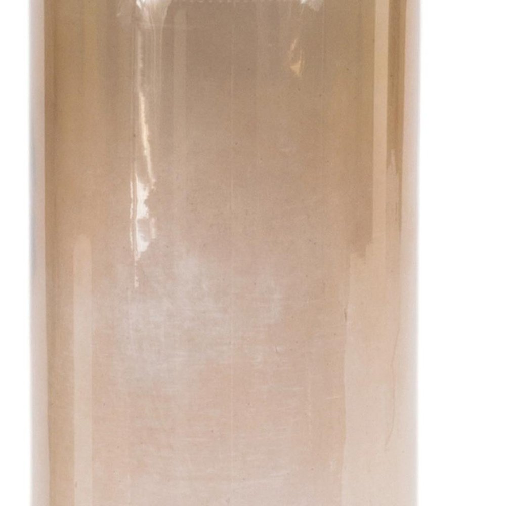 Set of Two Translucent Taupe Glass Cylinder Table Vases HomeRoots