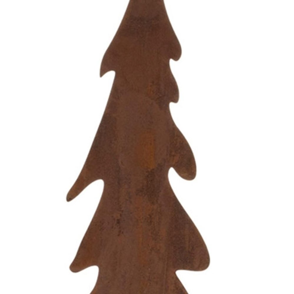 Set of Three Brown Iron Trees Christmas Christmas Trees Tabletop Sculpture HomeRoots