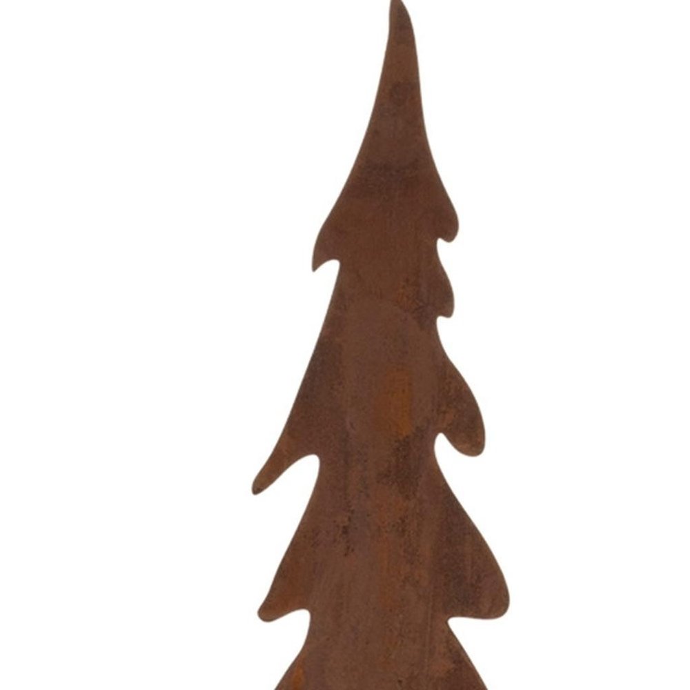 Set of Three Brown Iron Trees Christmas Christmas Trees Tabletop Sculpture HomeRoots