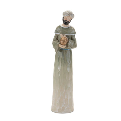 Set of Nine Beige And Gold Polyresin Figurine HomeRoots