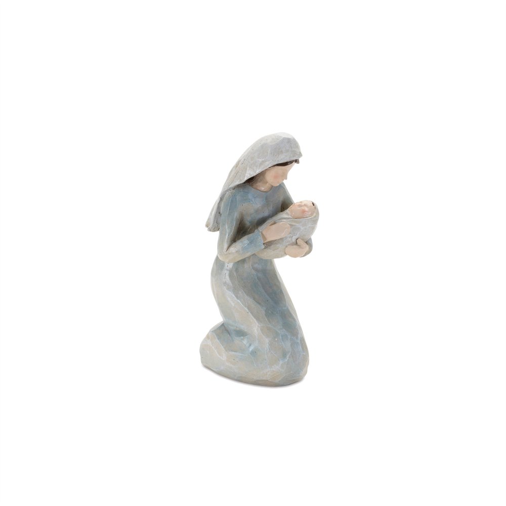 Set of Nine Beige And Gold Polyresin Figurine HomeRoots