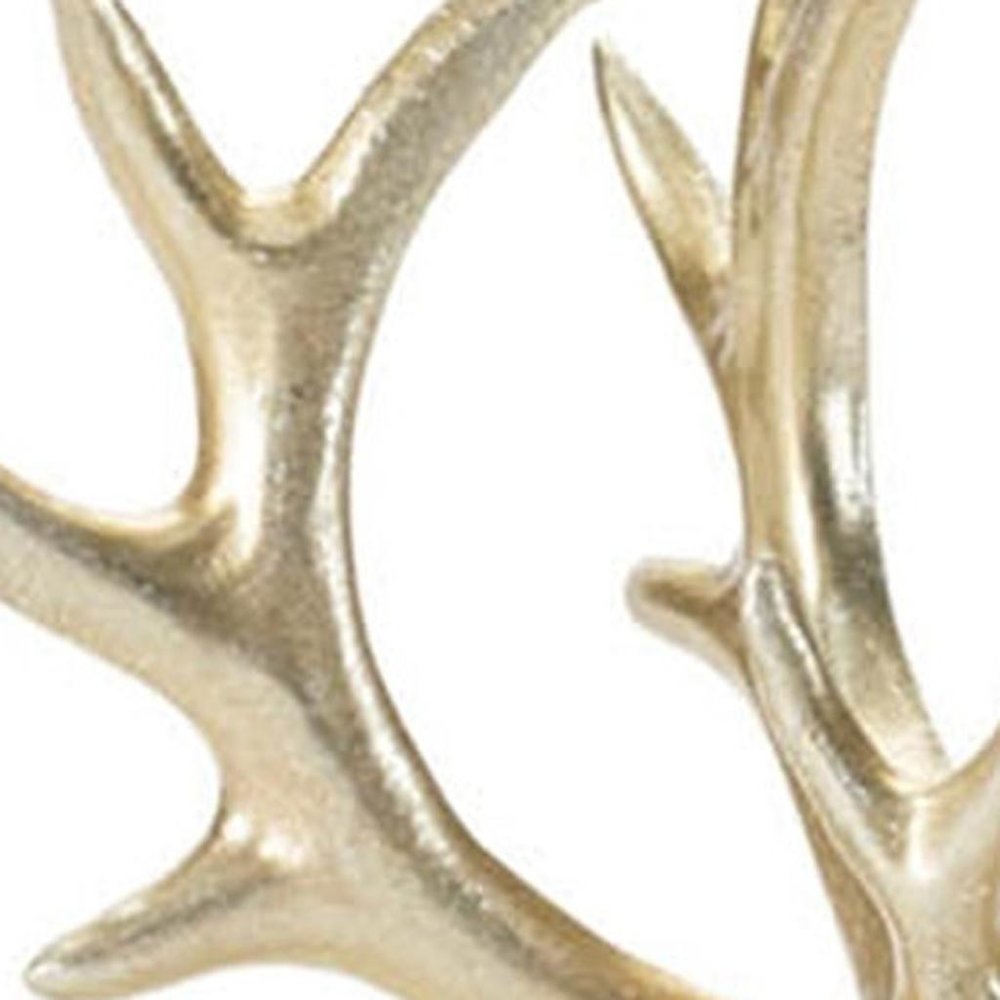 Set of Four Gold Polyresin Deer Christmas Figurine HomeRoots