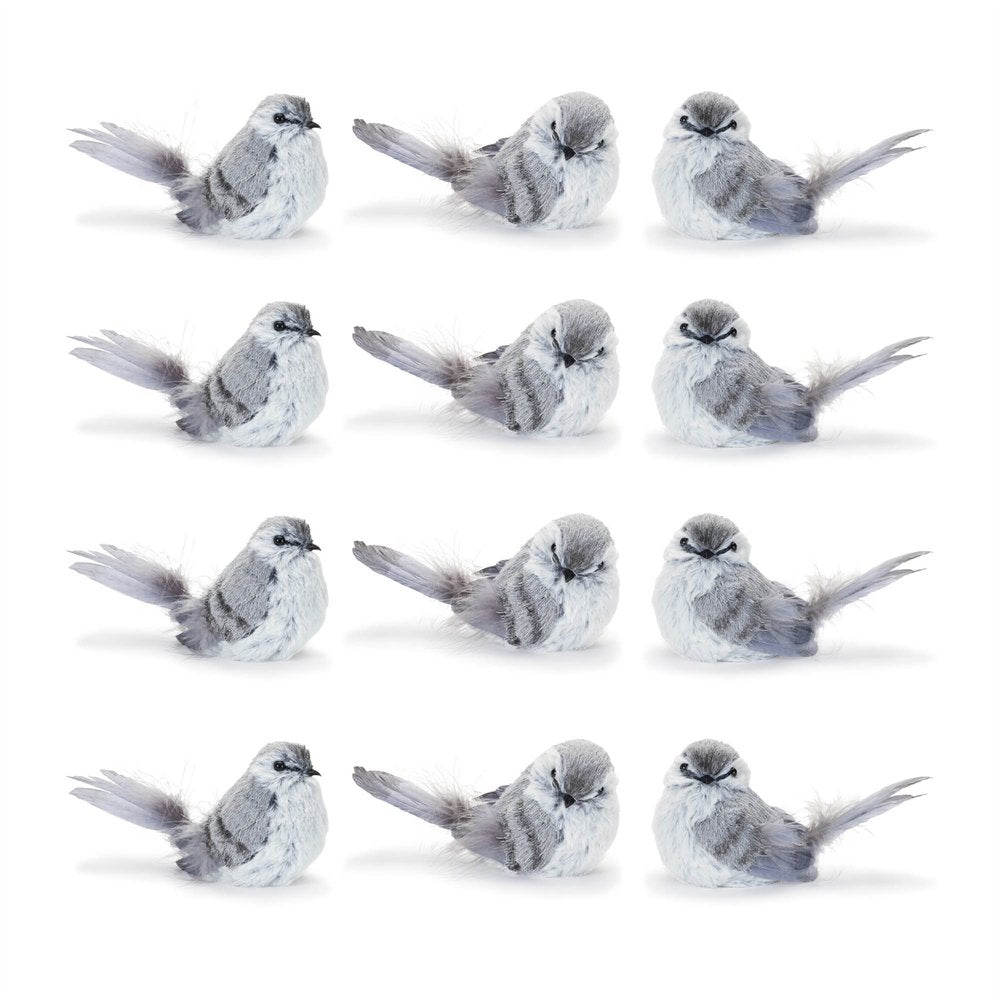 12 Gray Fabric Bird Tabletop Sculpture HomeRoots
