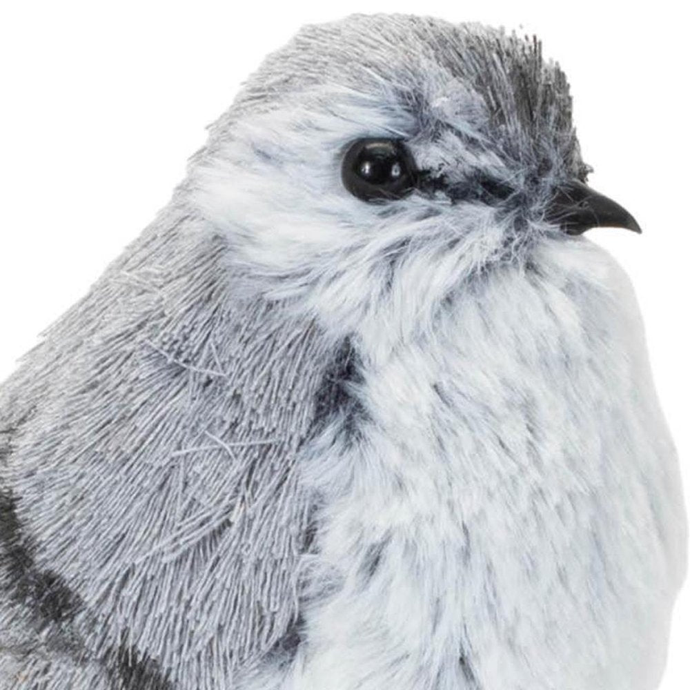 12 Gray Fabric Bird Tabletop Sculpture HomeRoots