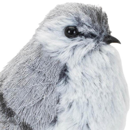 12 Gray Fabric Bird Tabletop Sculpture HomeRoots