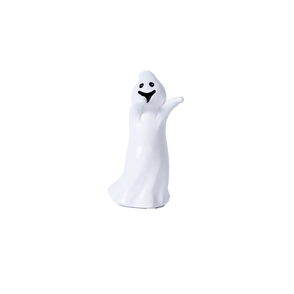 Set of Three White Polyresin Halloween Ghost Figurines HomeRoots