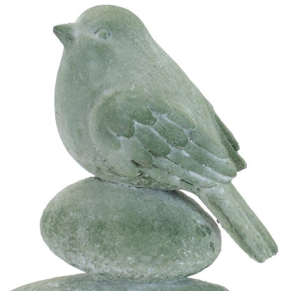 Set of Four Green Polyresin Bird Figurine HomeRoots