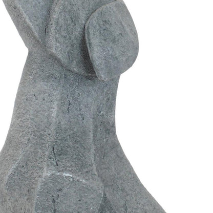 Set of Four Gray Polyresin Cat And Dog Figurines HomeRoots