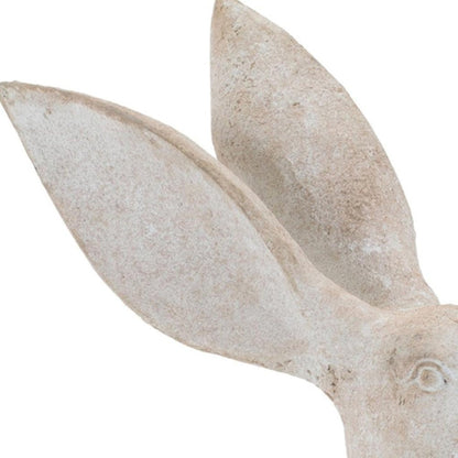 Set of Four Beige Resin Bunny Rabbit Figurines HomeRoots