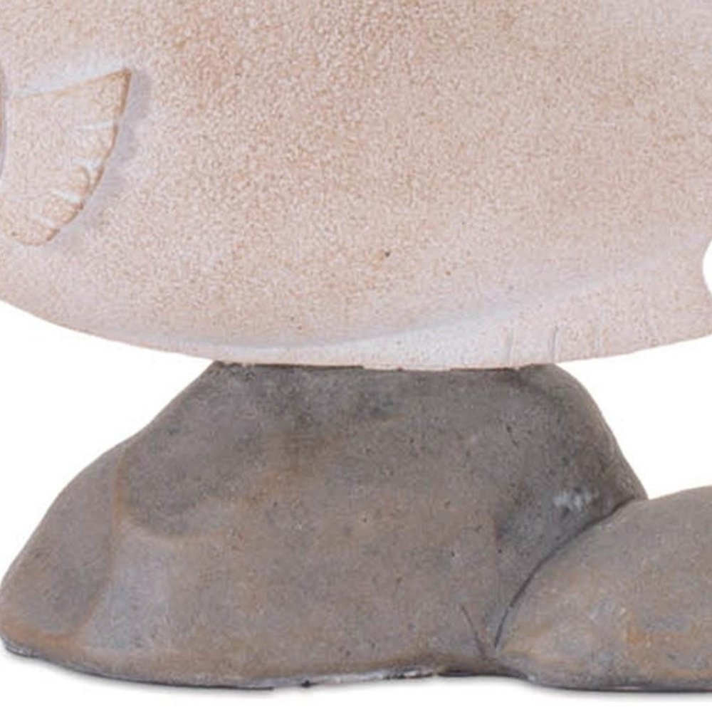 Set of Four Beige And Gray Polyresin Fish Figurines HomeRoots