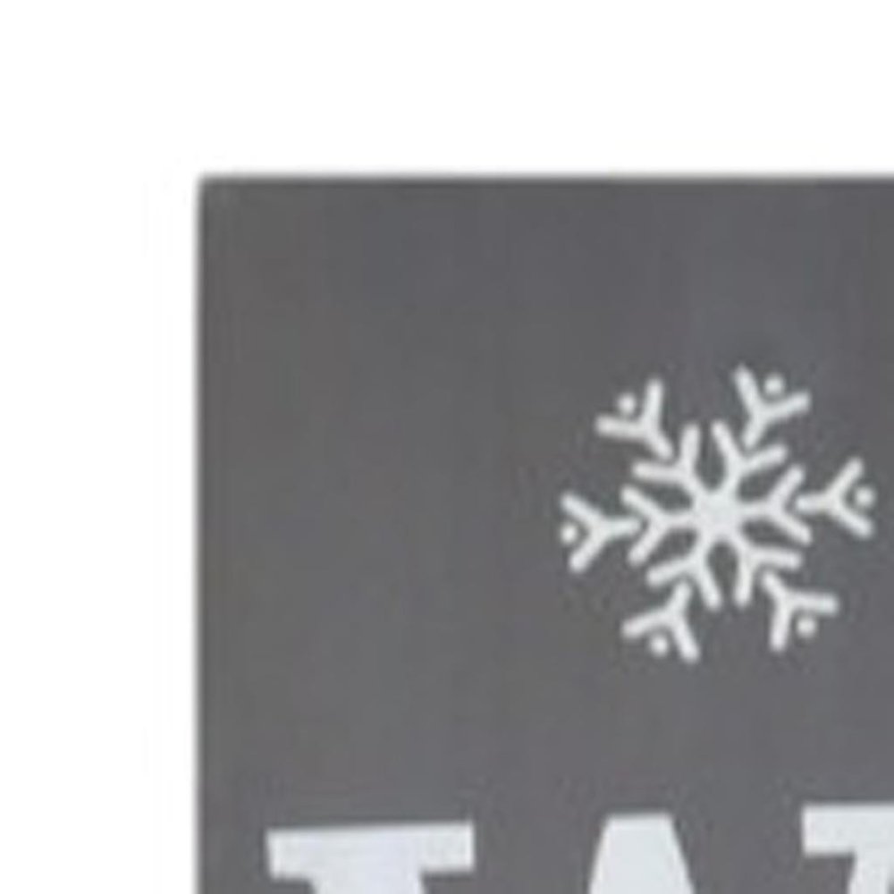 72" Gray And White Solid Wood Welcome Christmas Snowman Porch Sign HomeRoots