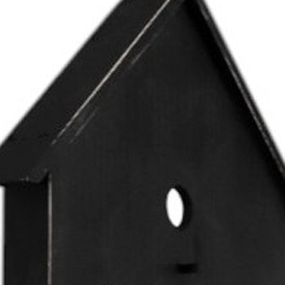 48" Black And White Solid Wood Birdhouse Welcome Porch Sign HomeRoots