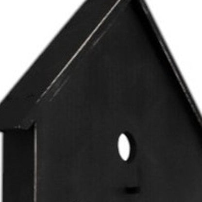 48" Black And White Solid Wood Birdhouse Welcome Porch Sign HomeRoots