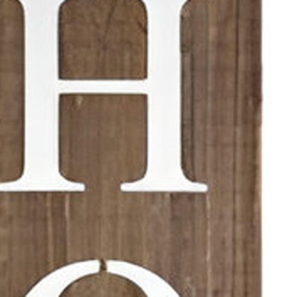 72" Brown And White Solid Wood Home Sweet Home Porch Sign HomeRoots