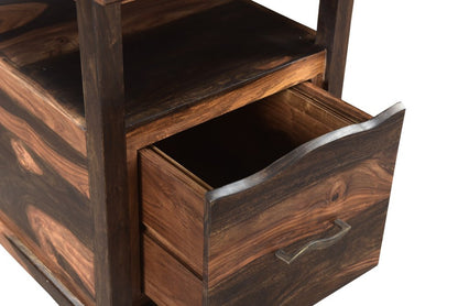 68" Dark Brown Solid Wood Pedestal Executive Desk 2With And Seven Drawers HomeRoots