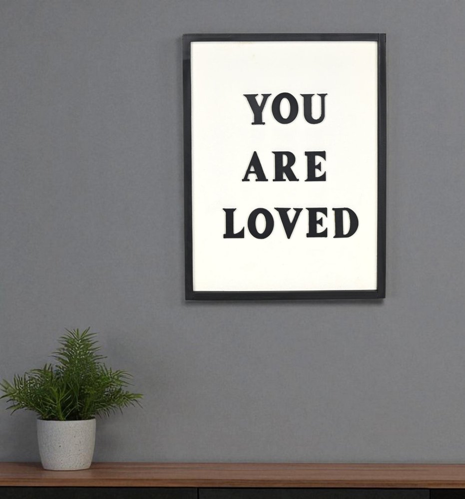 16" X 12" Black And White You Are Loved Framed Wall Decor — view 10